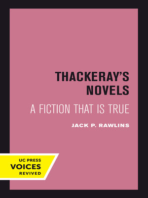 cover image of Thackeray's Novels